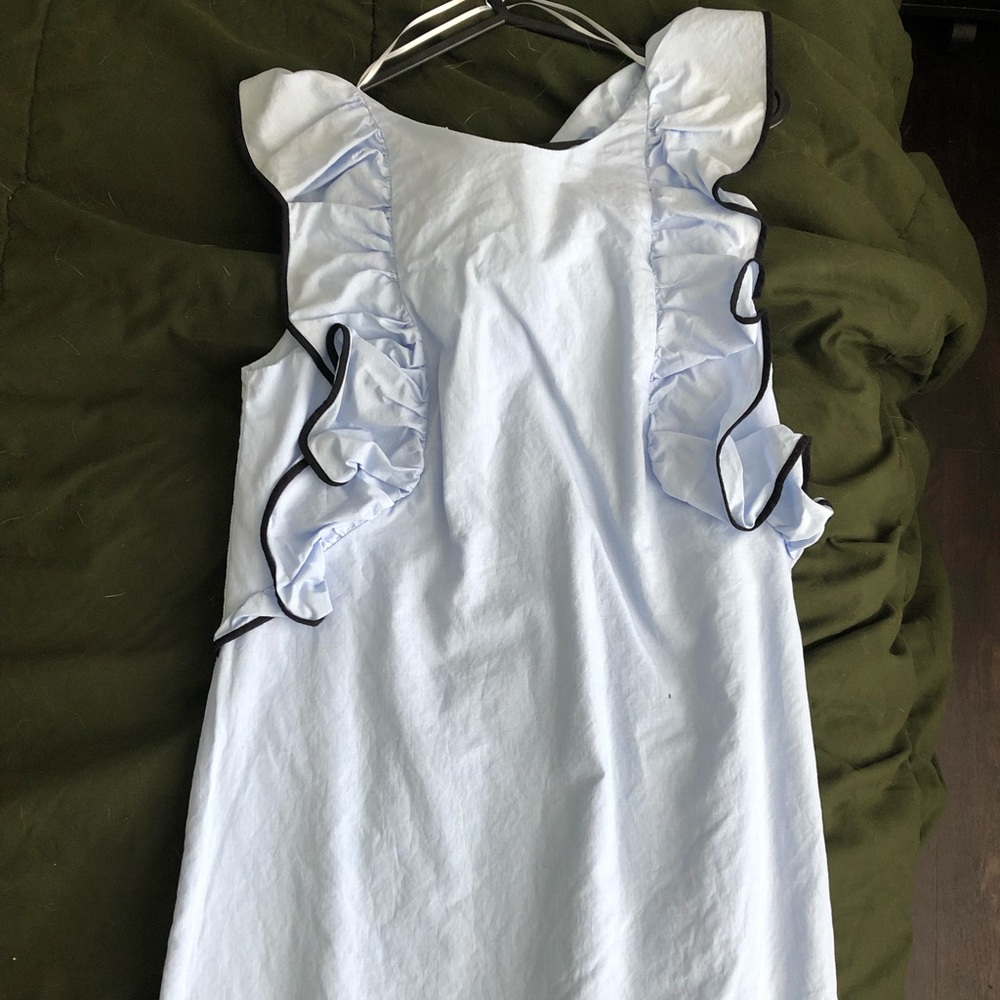 Zara Trafaluc ruffle light blue dress